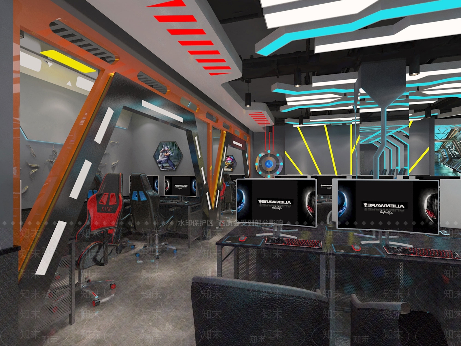 现代网咖3D模型下载【ID:972748272】