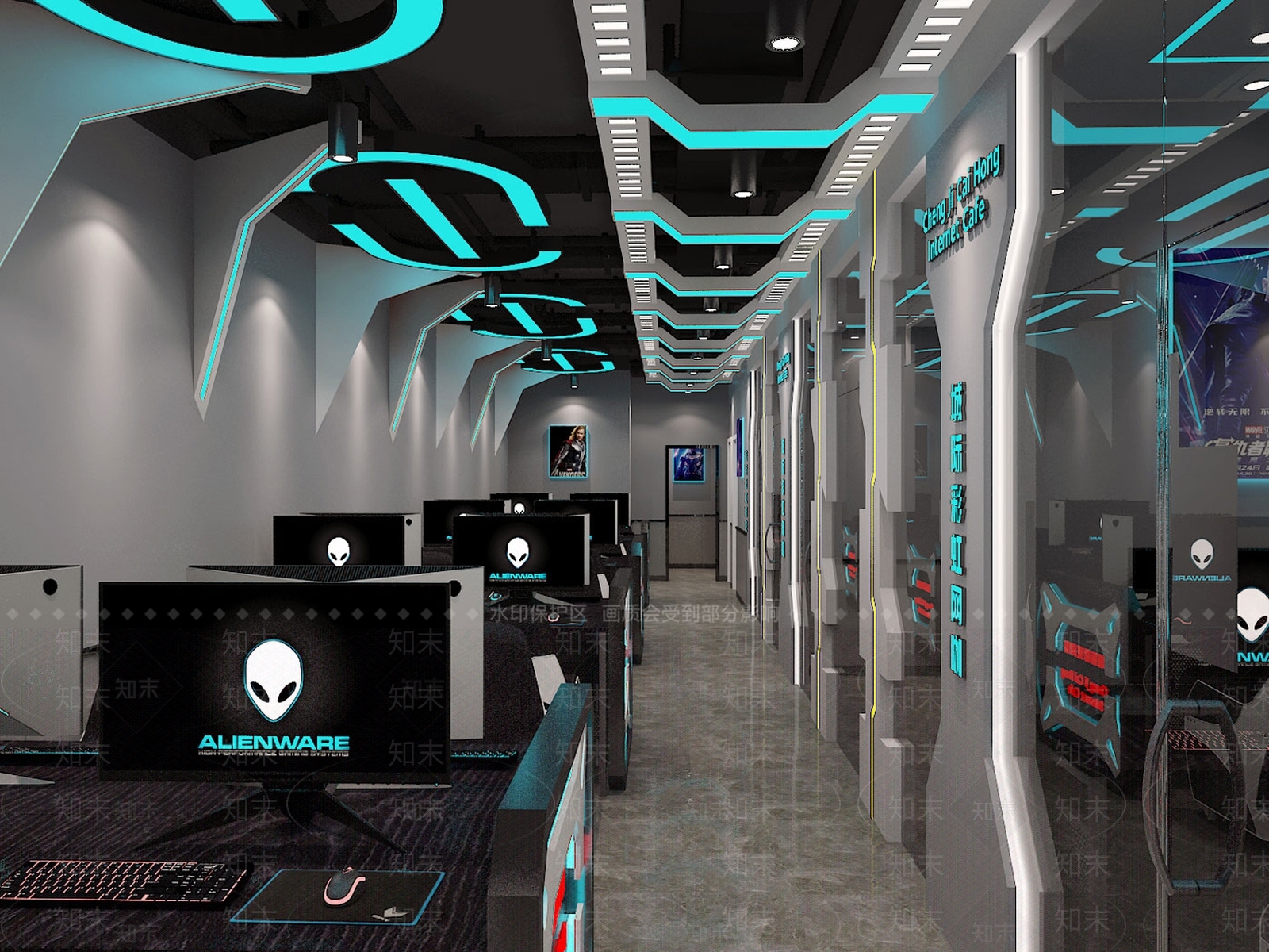 现代网咖3D模型下载【ID:972749203】
