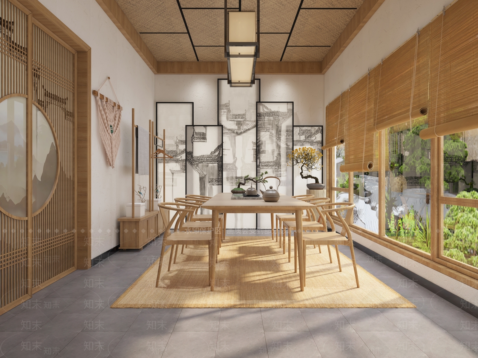 新中式民宿3D模型下载【ID:972766648】