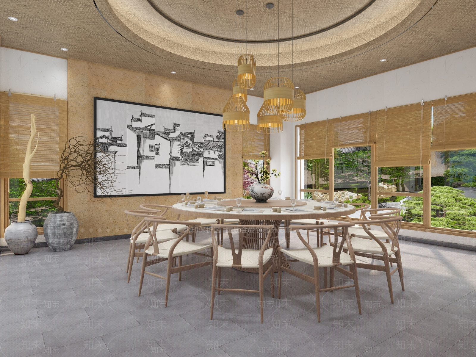 新中式民宿3D模型下载【ID:972766665】