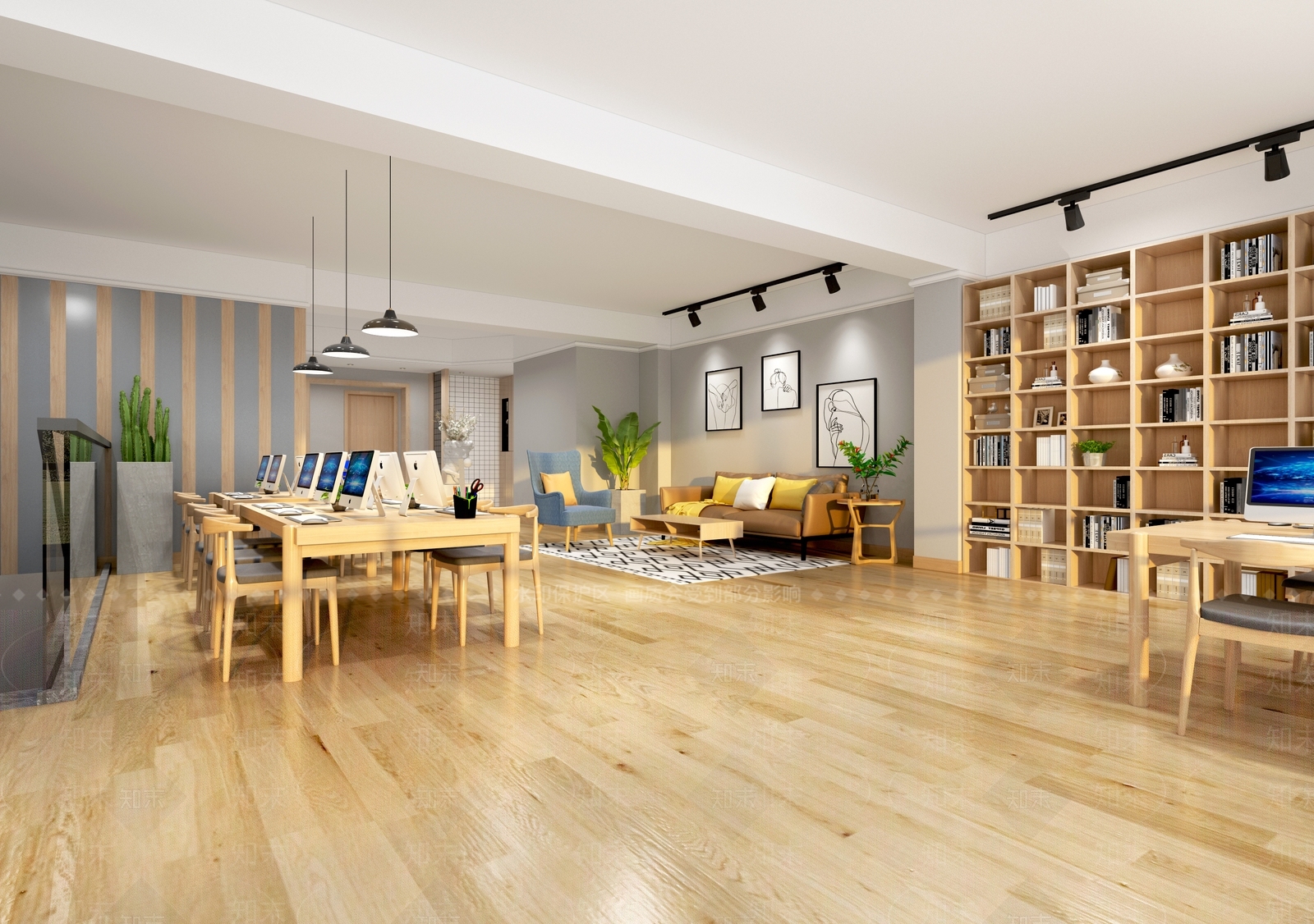 北欧办公室3D模型下载【ID:572804773】