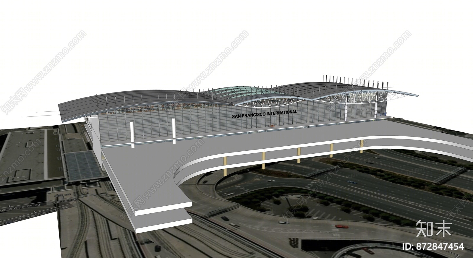 现代风格机场SU模型下载【ID:872847454】