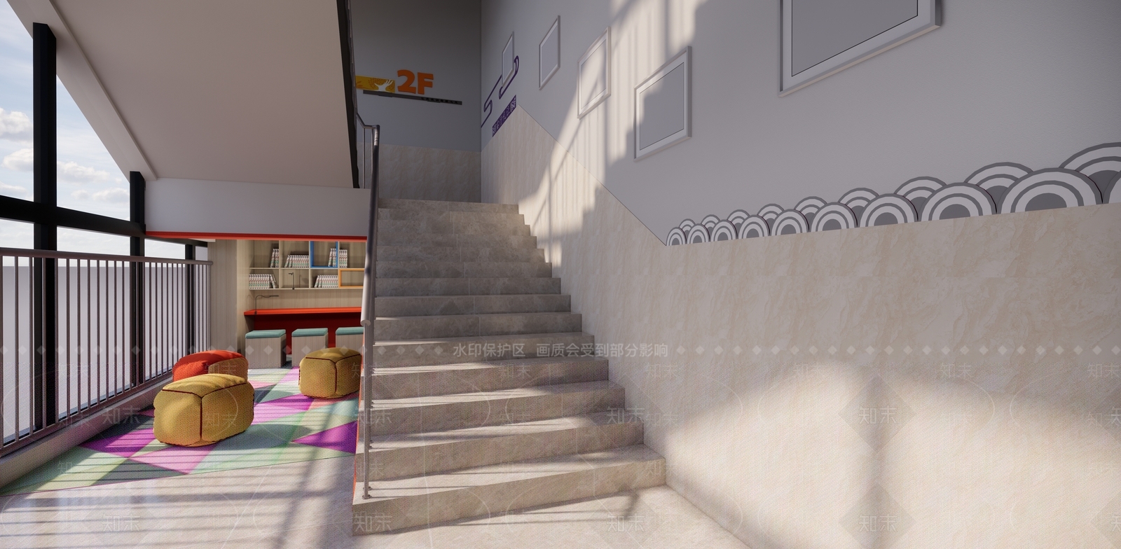 现代风格学校SU模型下载【ID:572867328】