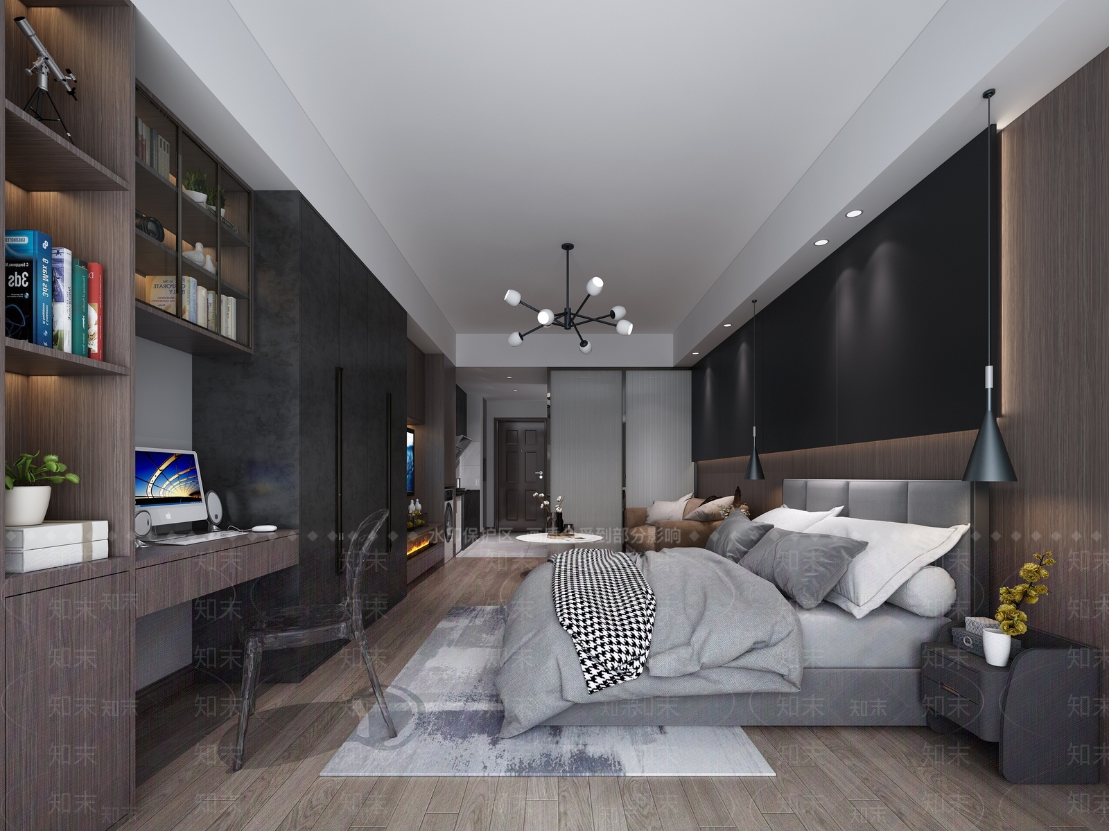 现代单身公寓3D模型下载【ID:972884777】