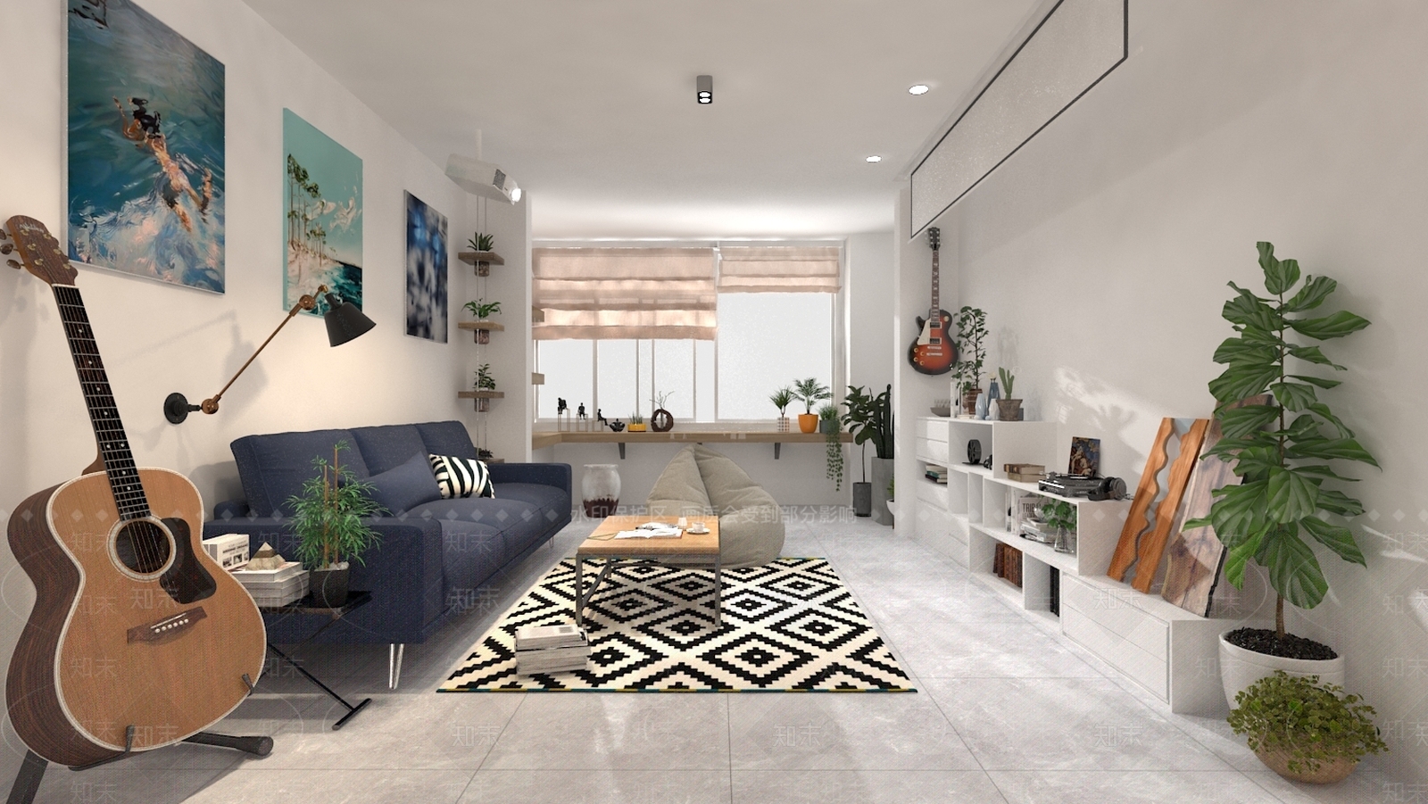 北欧单身公寓3D模型下载【ID:972927729】