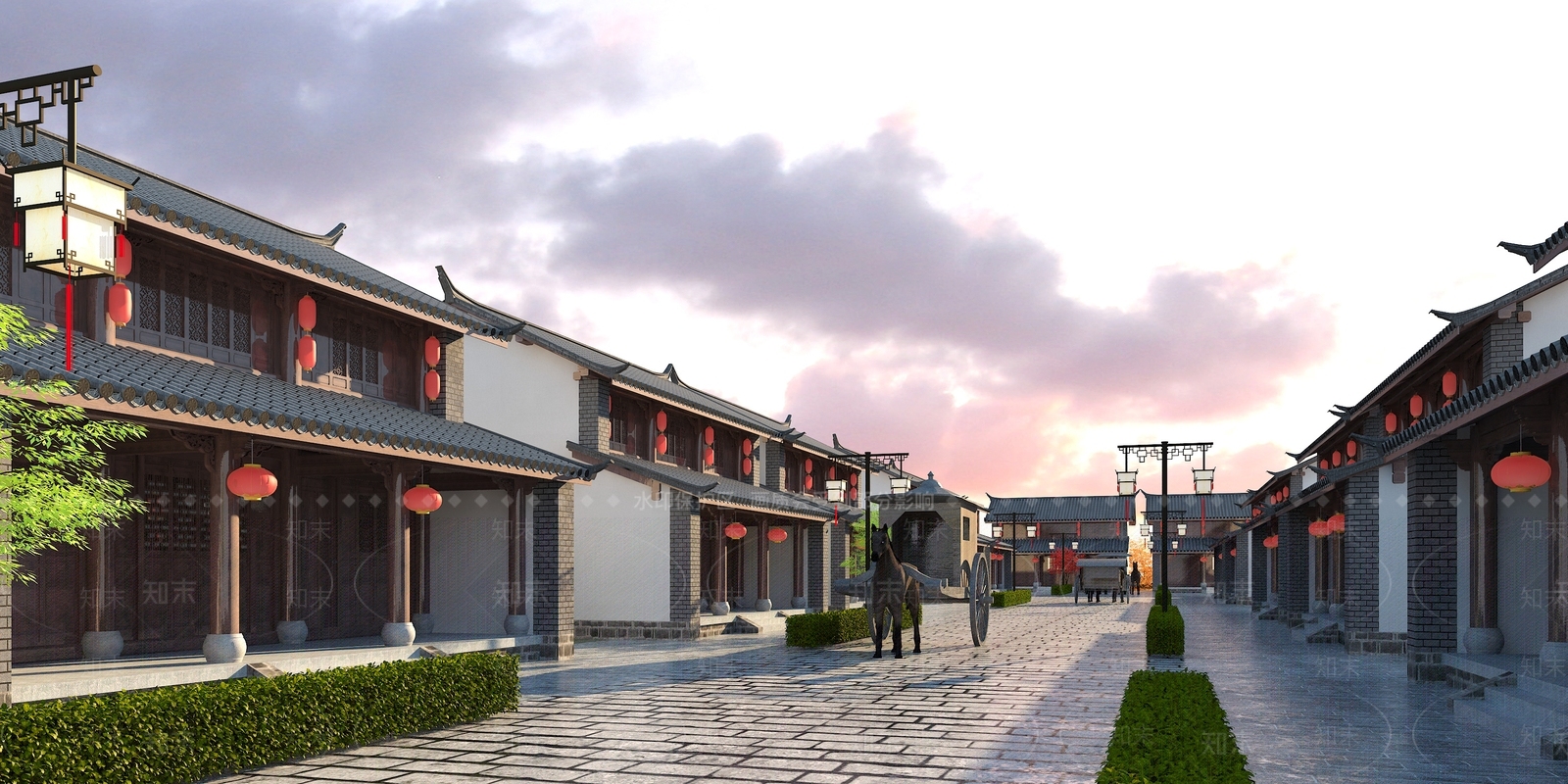 中式古建筑外观3D模型下载【ID:272950883】