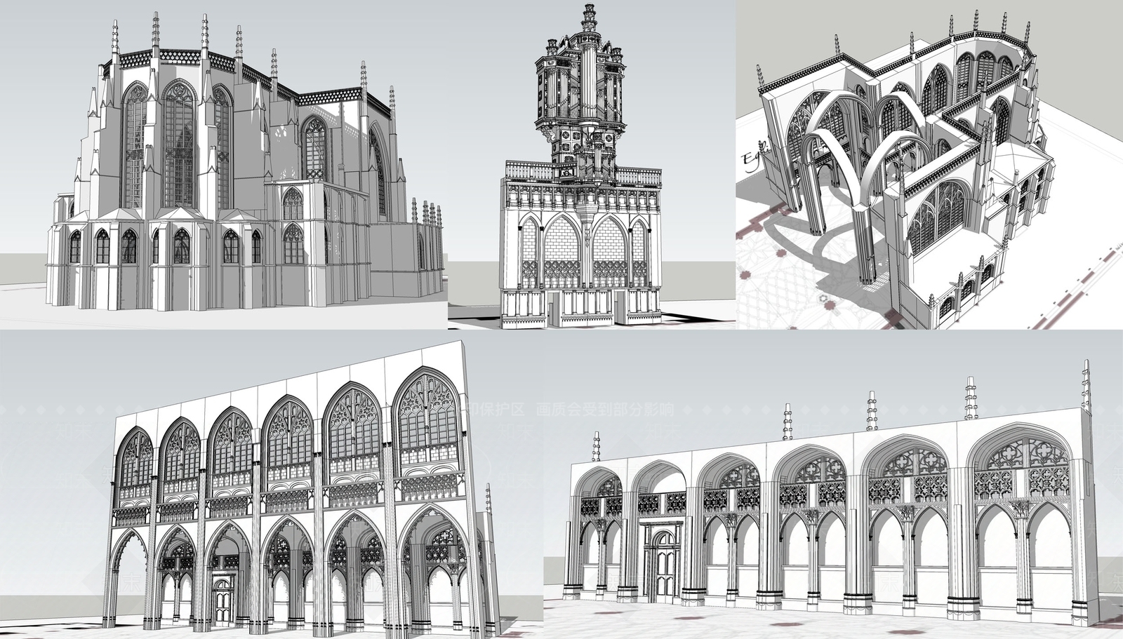 欧式风格构件SU模型下载【ID:472987875】