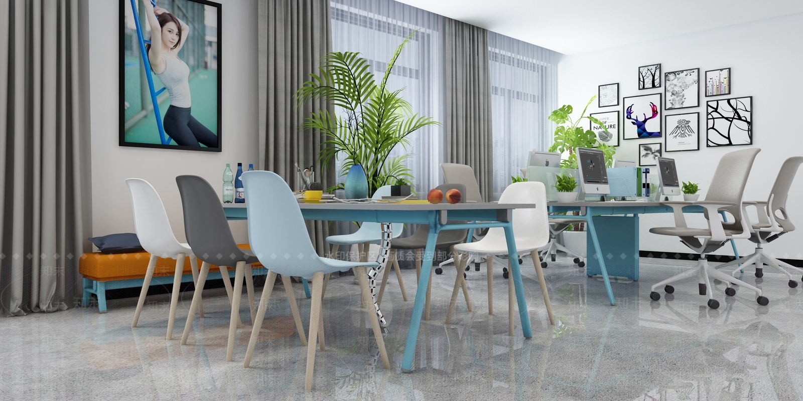 北欧办公室3D模型下载【ID:773000601】