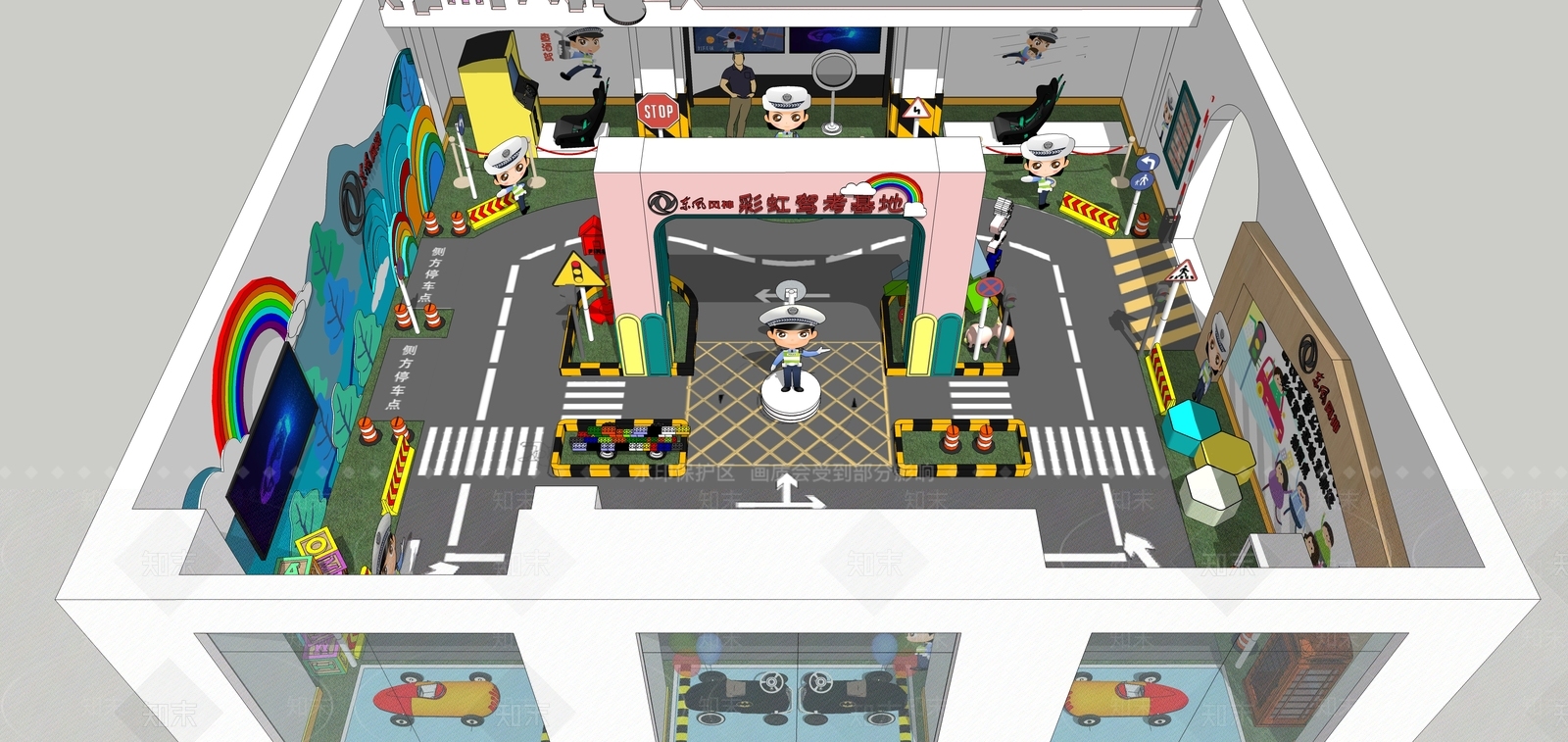 现代商场展区SU模型下载【ID:173033027】