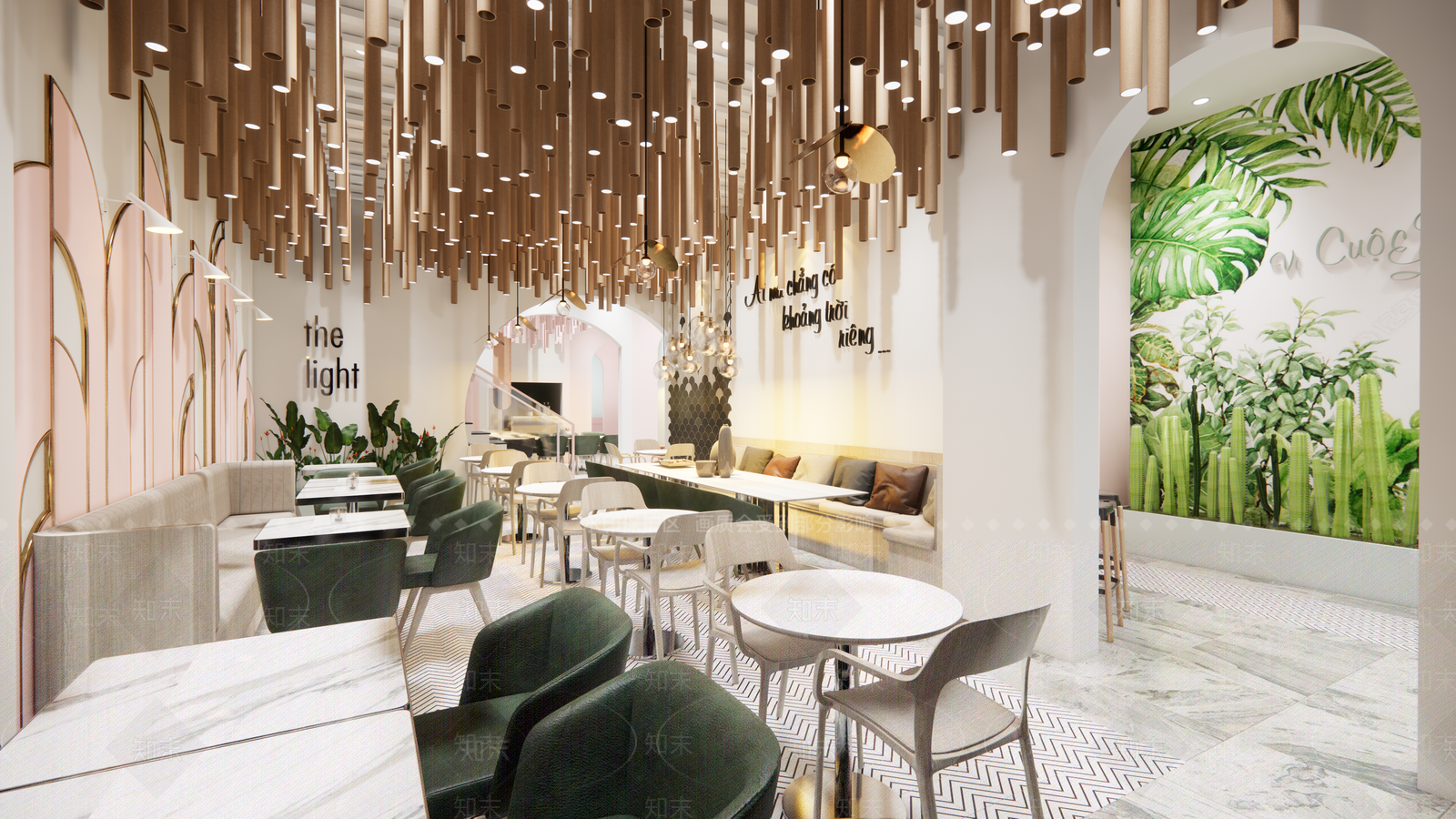 北欧风格餐厅SU模型下载【ID:973036085】