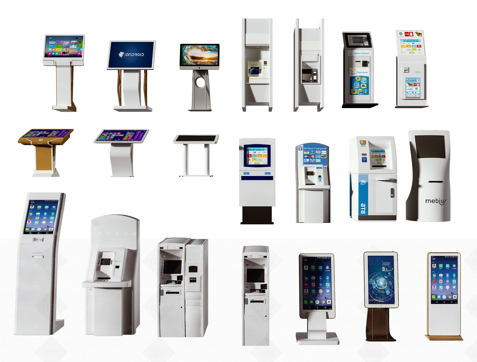 现代ATM一体机组合3D模型下载【ID:473043374】