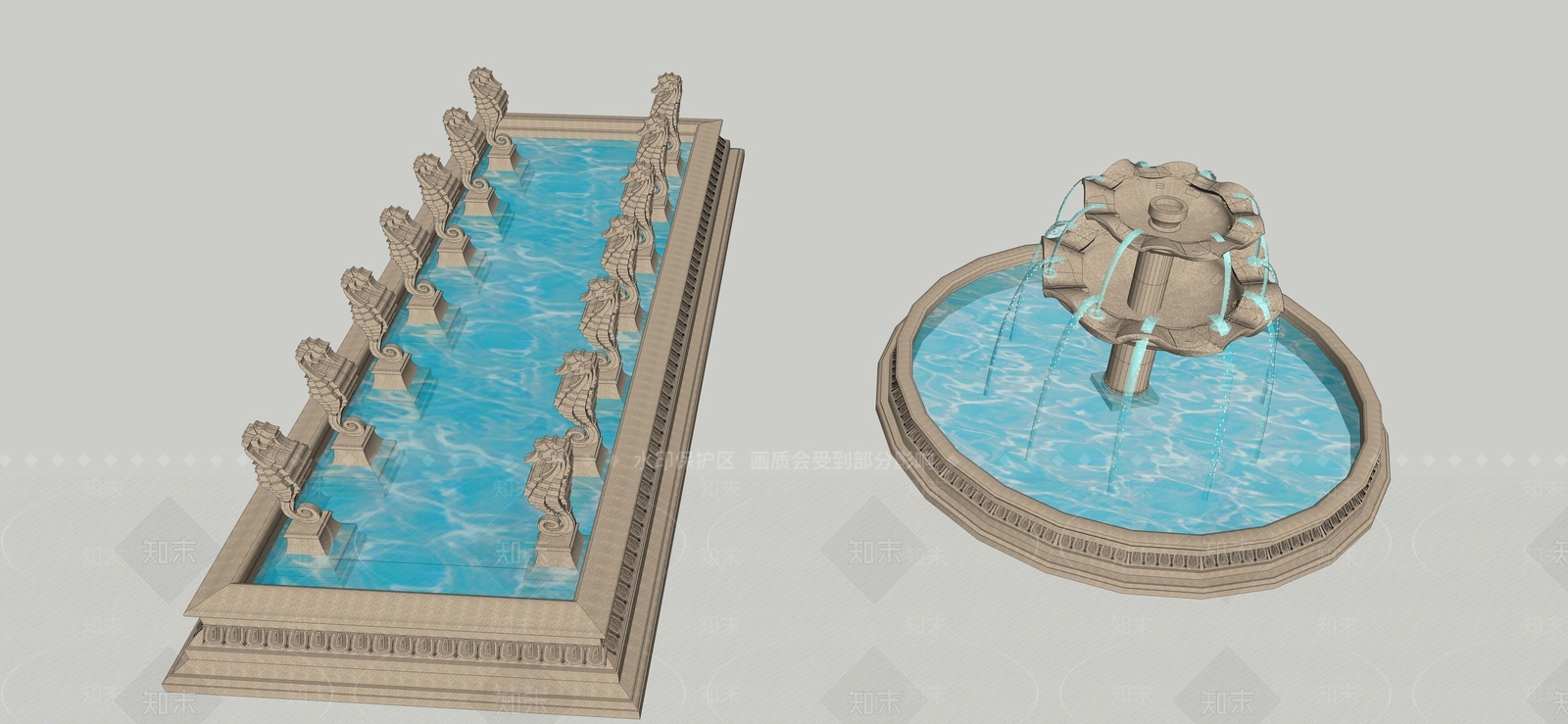 欧式风格雕塑小品SU模型下载【ID:673046698】