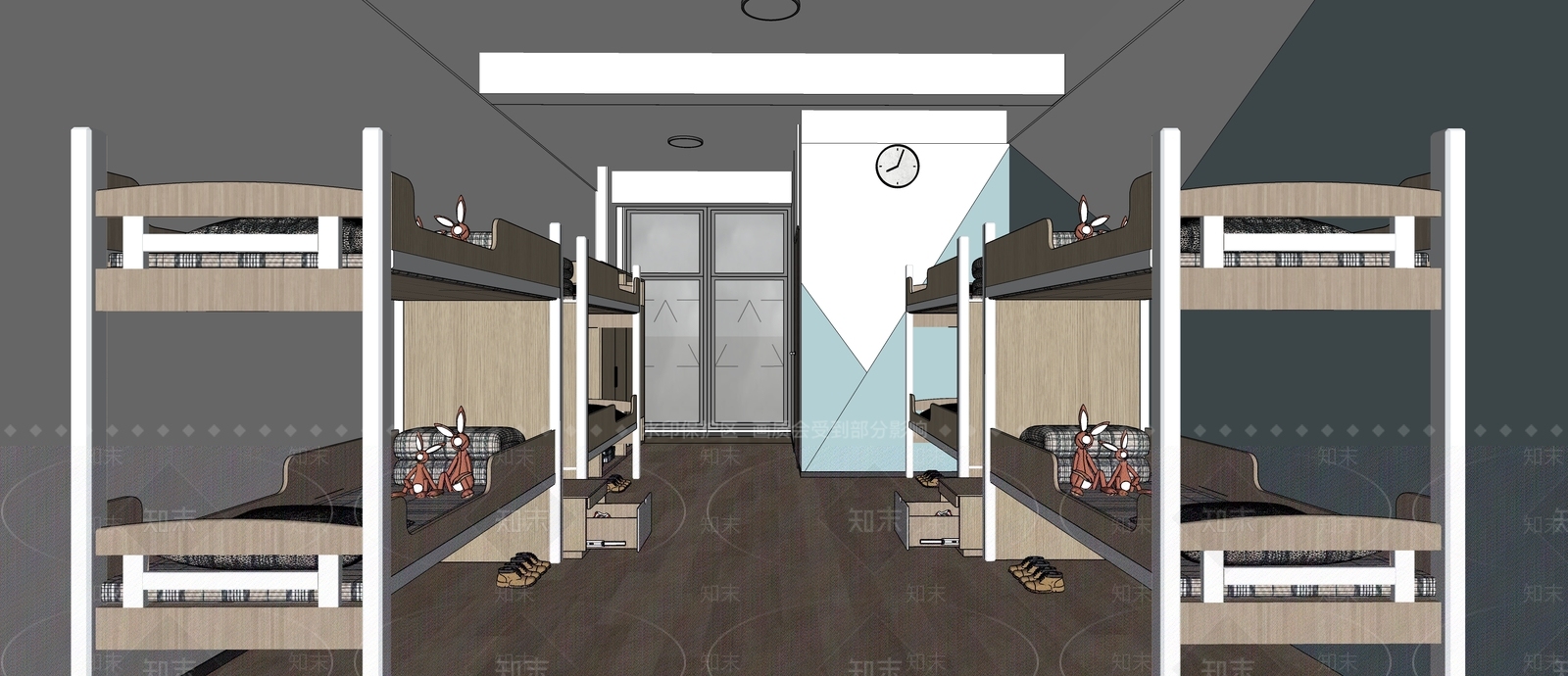 现代风格学校SU模型下载【ID:573063329】