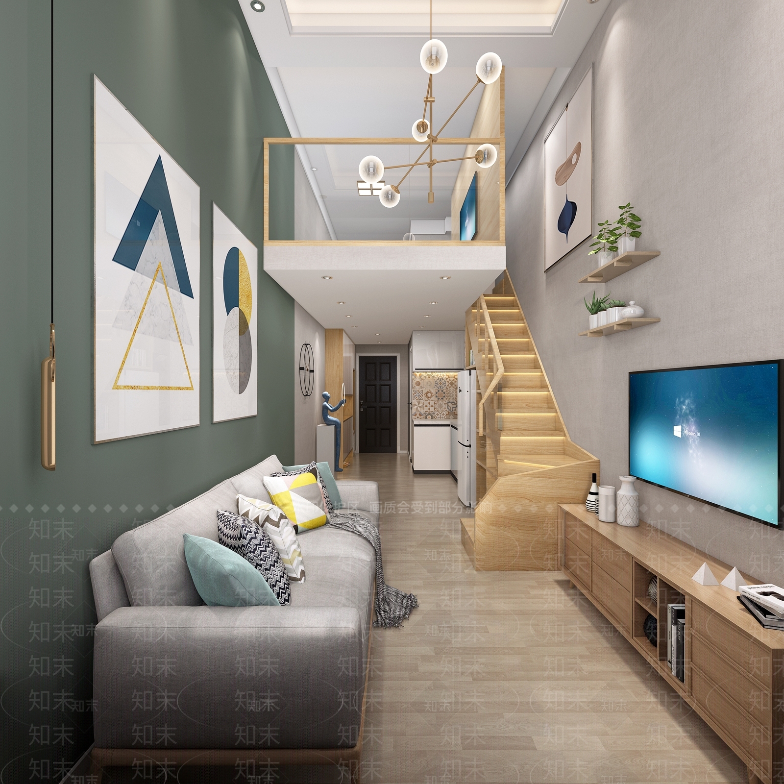 现代单身公寓3D模型下载【ID:973067781】