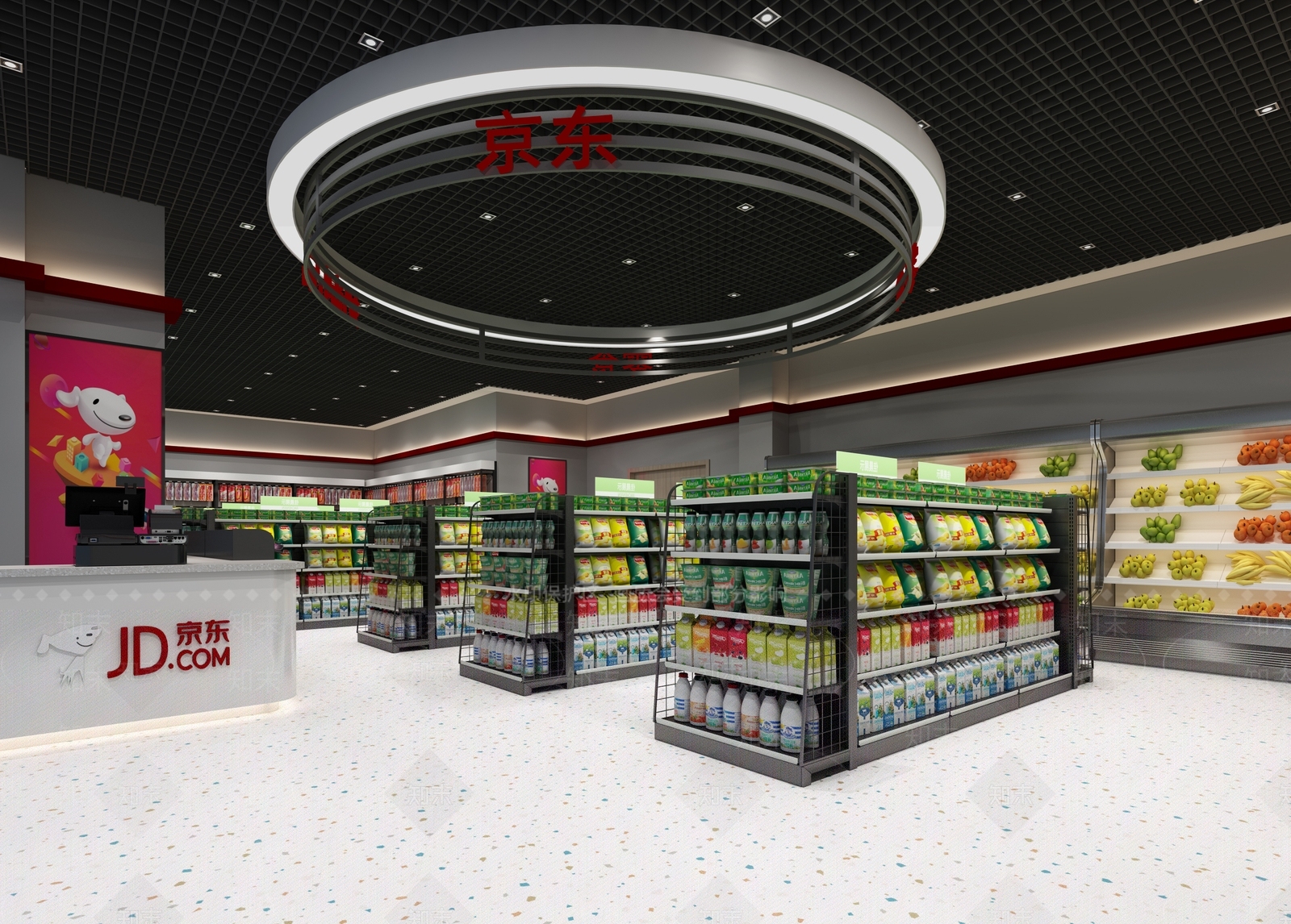 现代超市3D模型下载【ID:573105352】