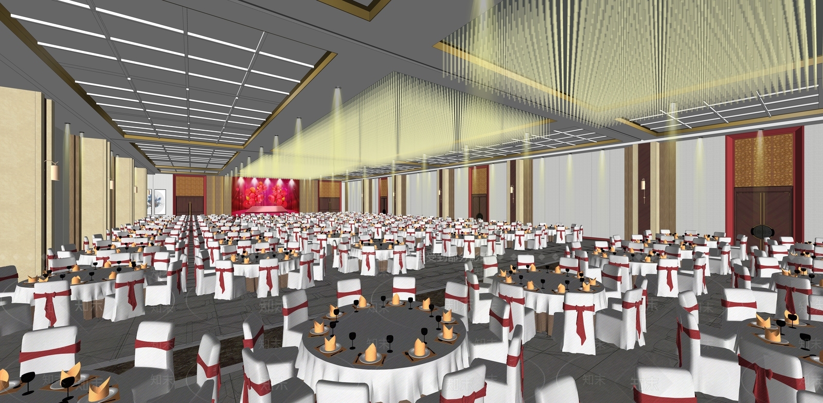 现代风格餐厅SU模型下载【ID:973112047】