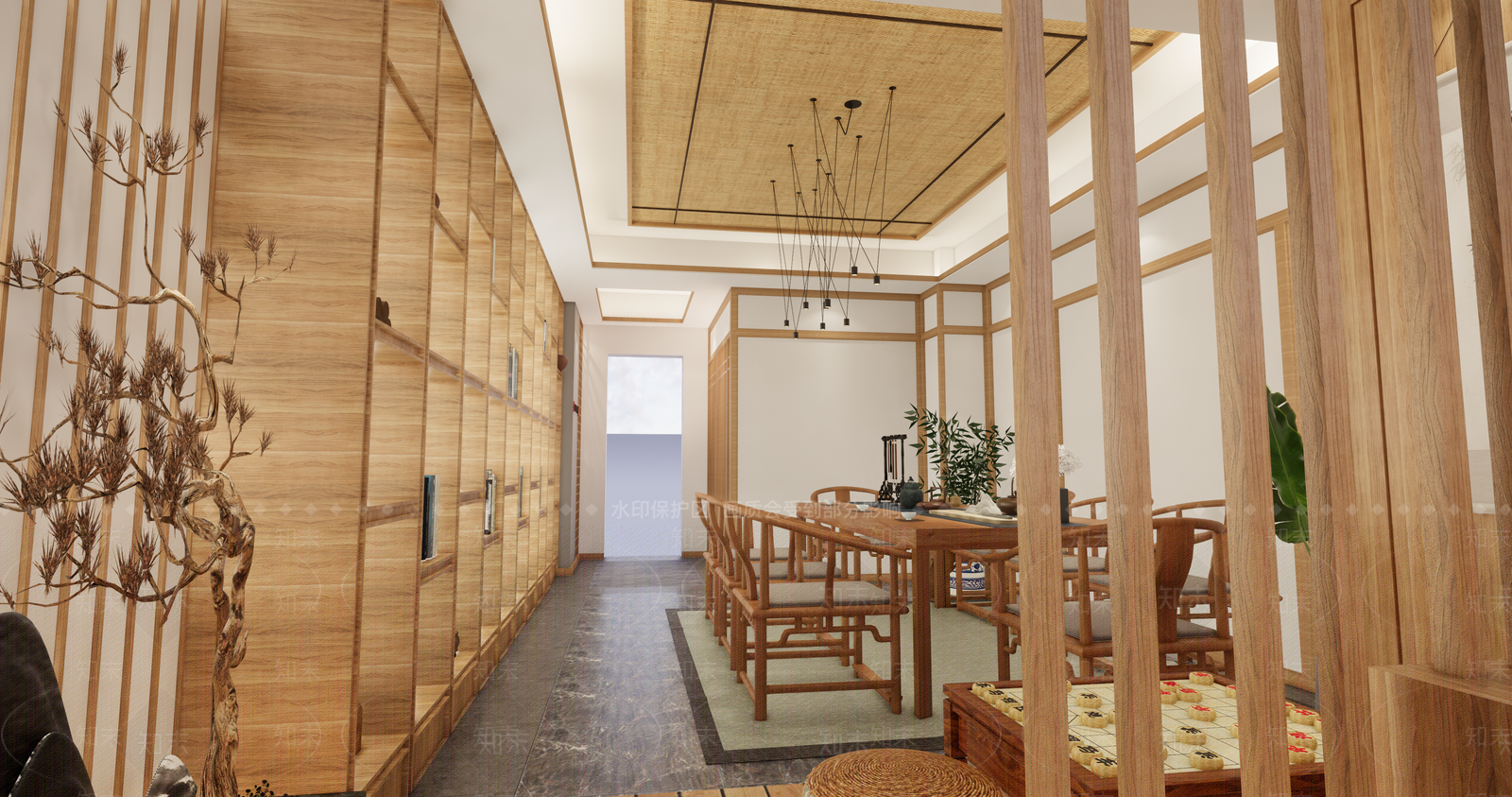 新中式店铺SU模型下载【ID:373114218】