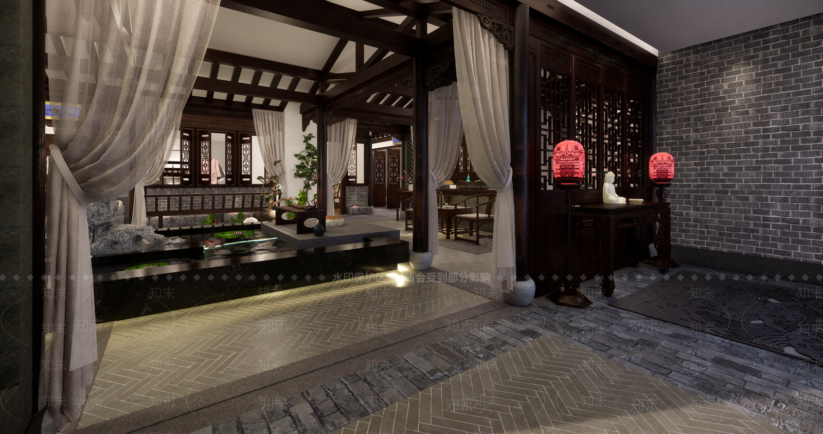 中式茶楼SU模型下载【ID:373119200】