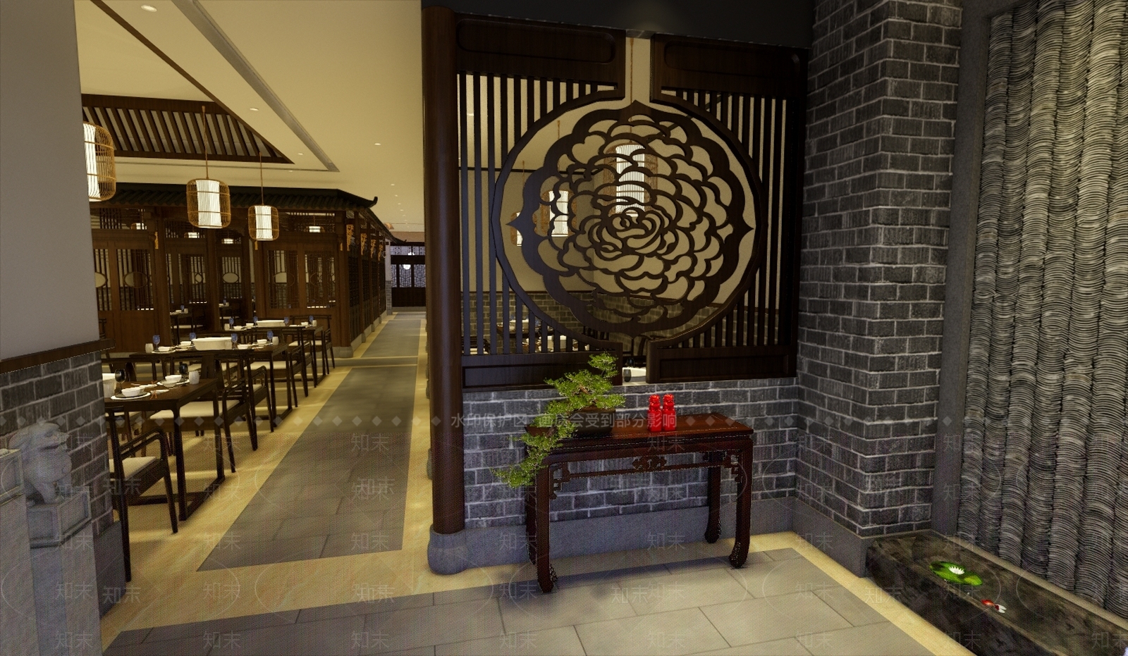 中式火锅店SU模型下载【ID:573120808】