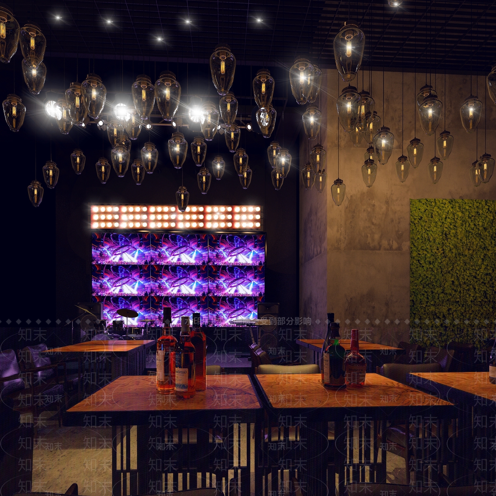 工业风音乐餐厅3D模型下载【ID:373121999】