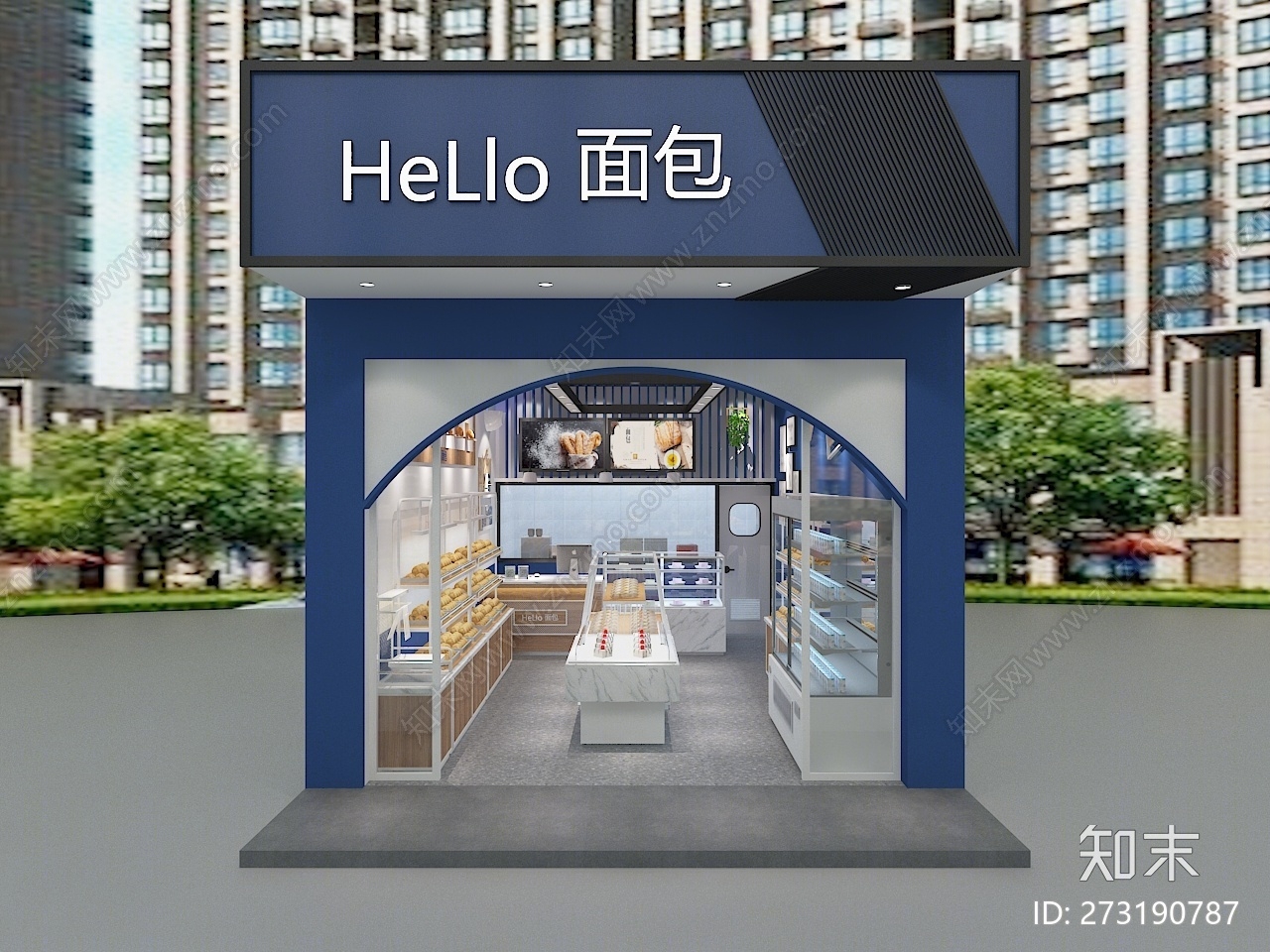 现代面包店3D模型下载【ID:273190787】