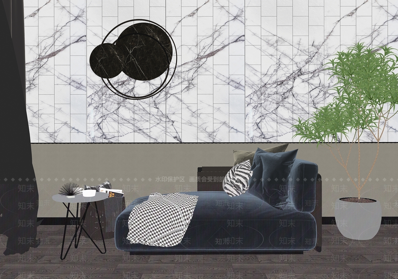 现代贵妃椅SU模型下载【ID:473195474】