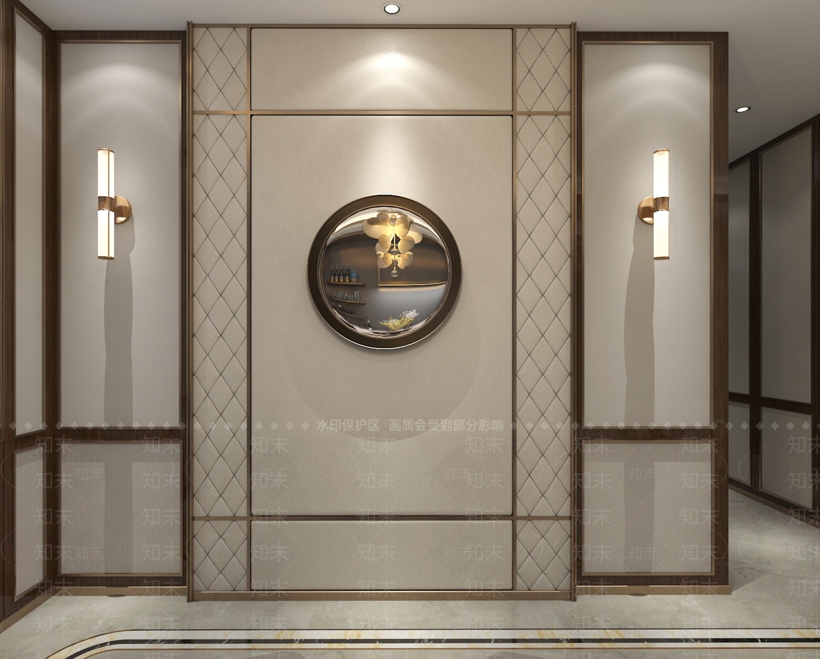 现代风格软包电视墙3D模型下载【ID:473196688】