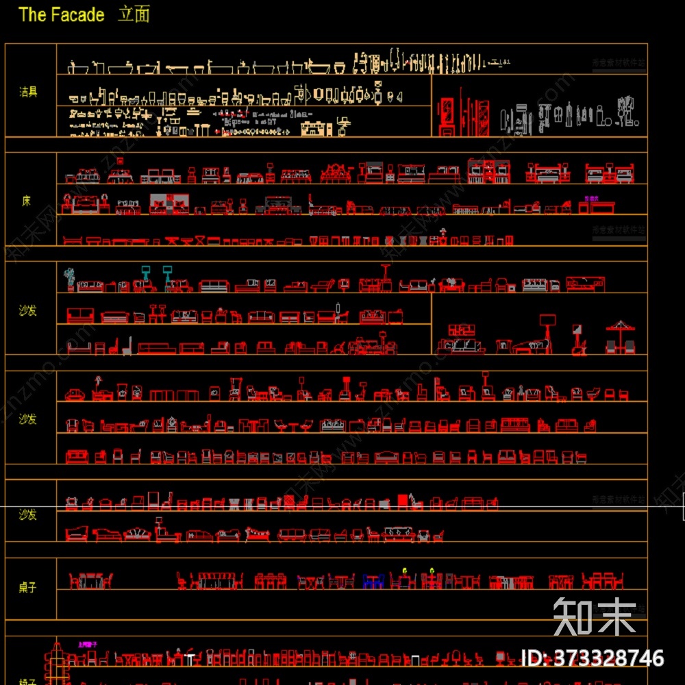 室内设计CAD图库家装工装图库施工图下载【ID:373328746】