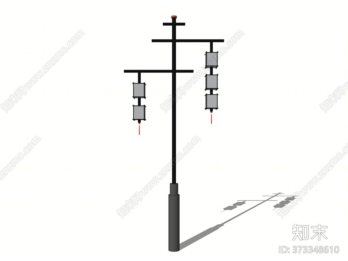 新中式风格景观灯SU模型下载【ID:373348610】