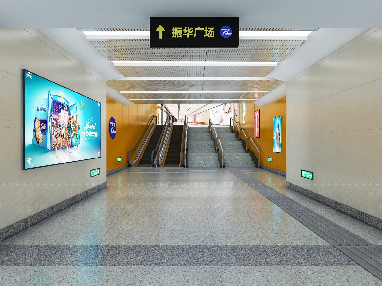 现代商场过道3D模型下载【ID:273387957】