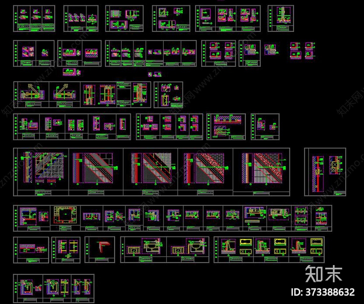 2020常用工装大样节点施工图下载【ID:373388632】