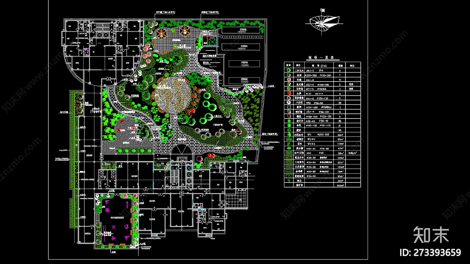 CAD别墅庭院设计图cad施工图下载【ID:273393659】