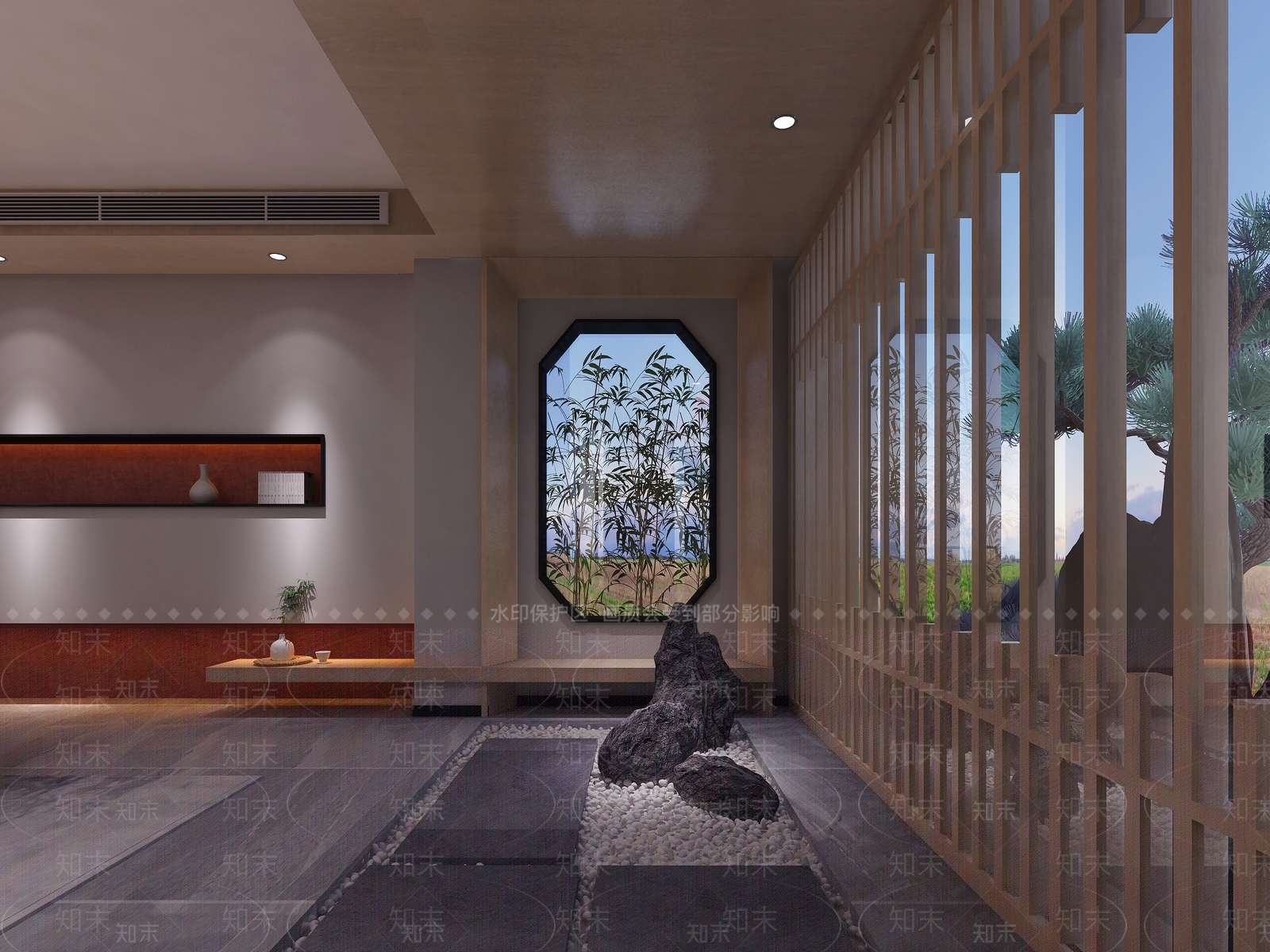 新中式民宿3D模型下载【ID:973424649】