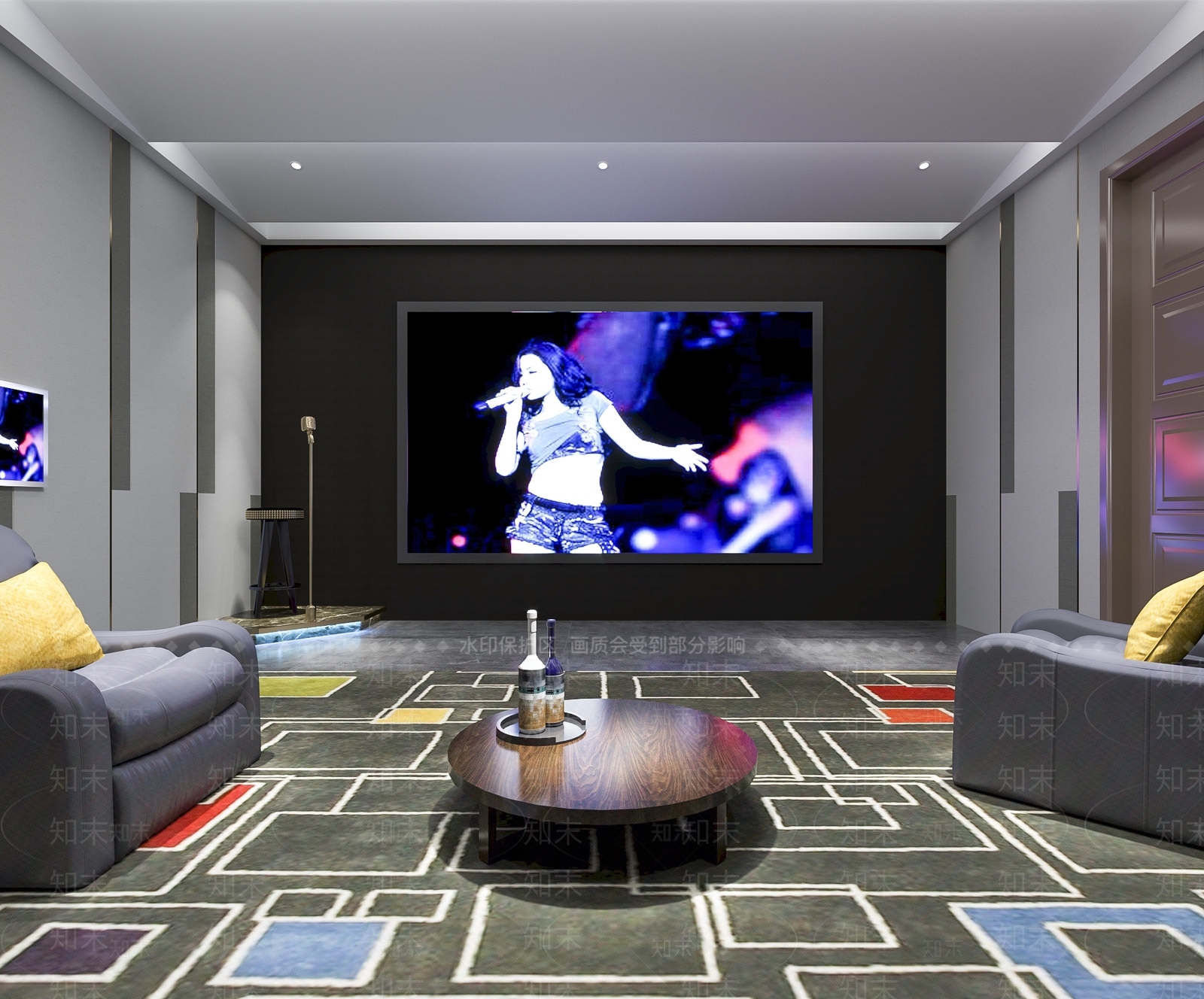 现代家居影音室3D模型下载【ID:873427914】