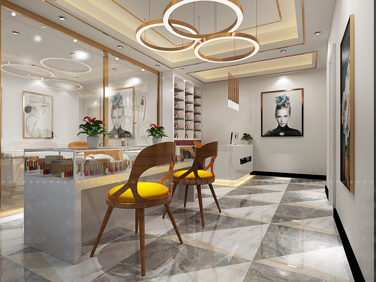 现代美容院3D模型下载【ID:373439476】