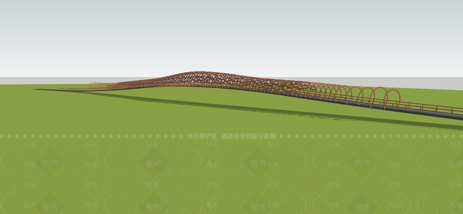 现代风格桥SU模型下载【ID:773454780】