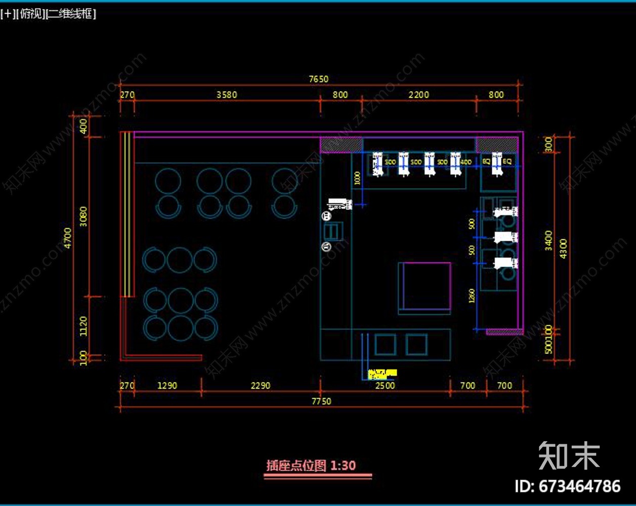 全套奶茶店CAD施工图下载【ID:673464786】