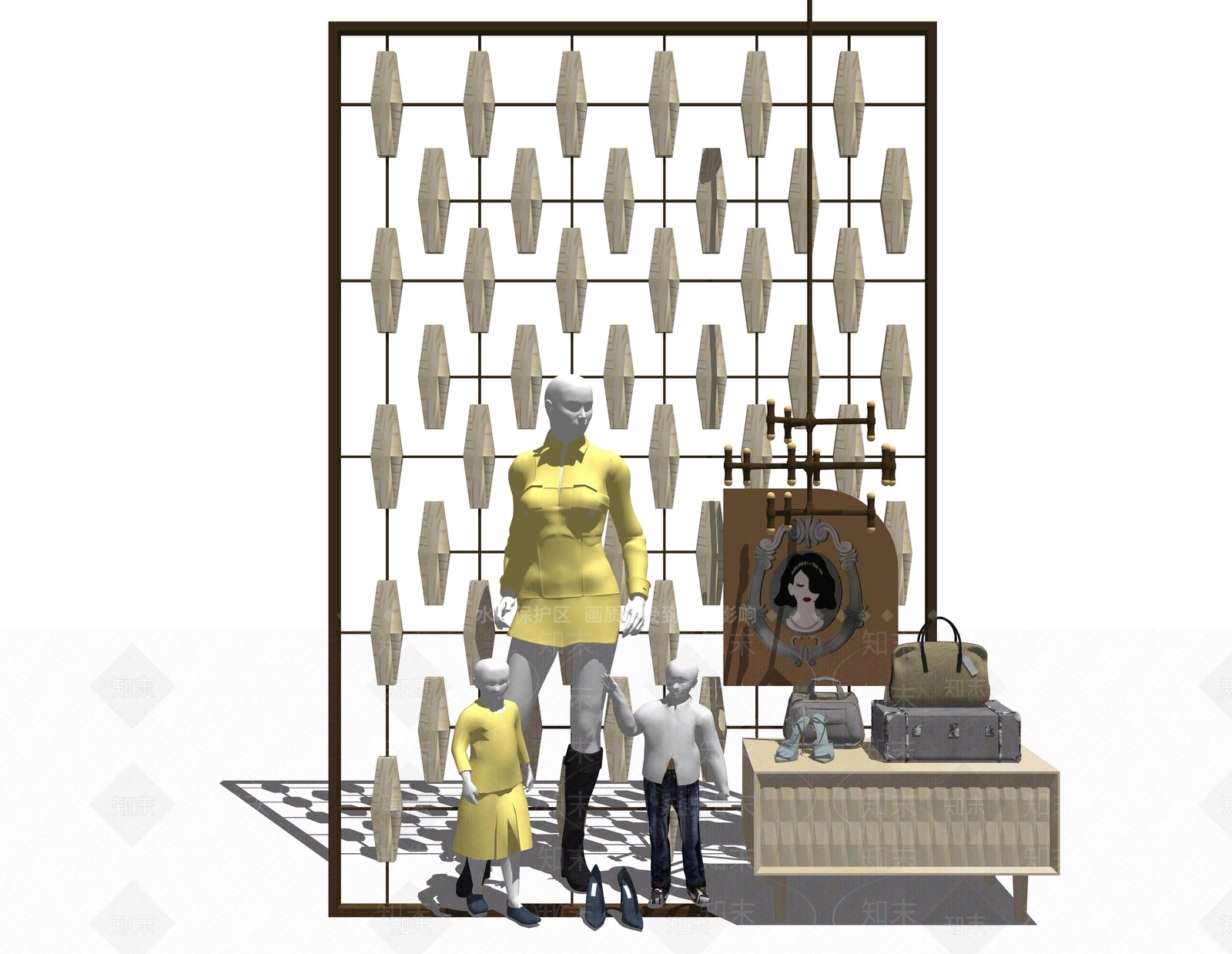 北欧风格橱窗SU模型下载【ID:773470259】