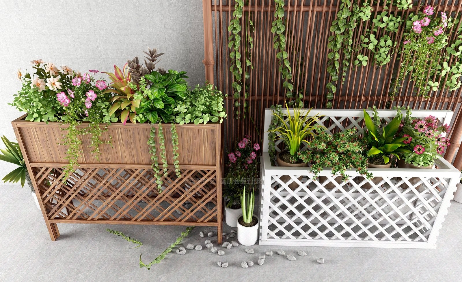 现代花坛3D模型下载【ID:673472796】