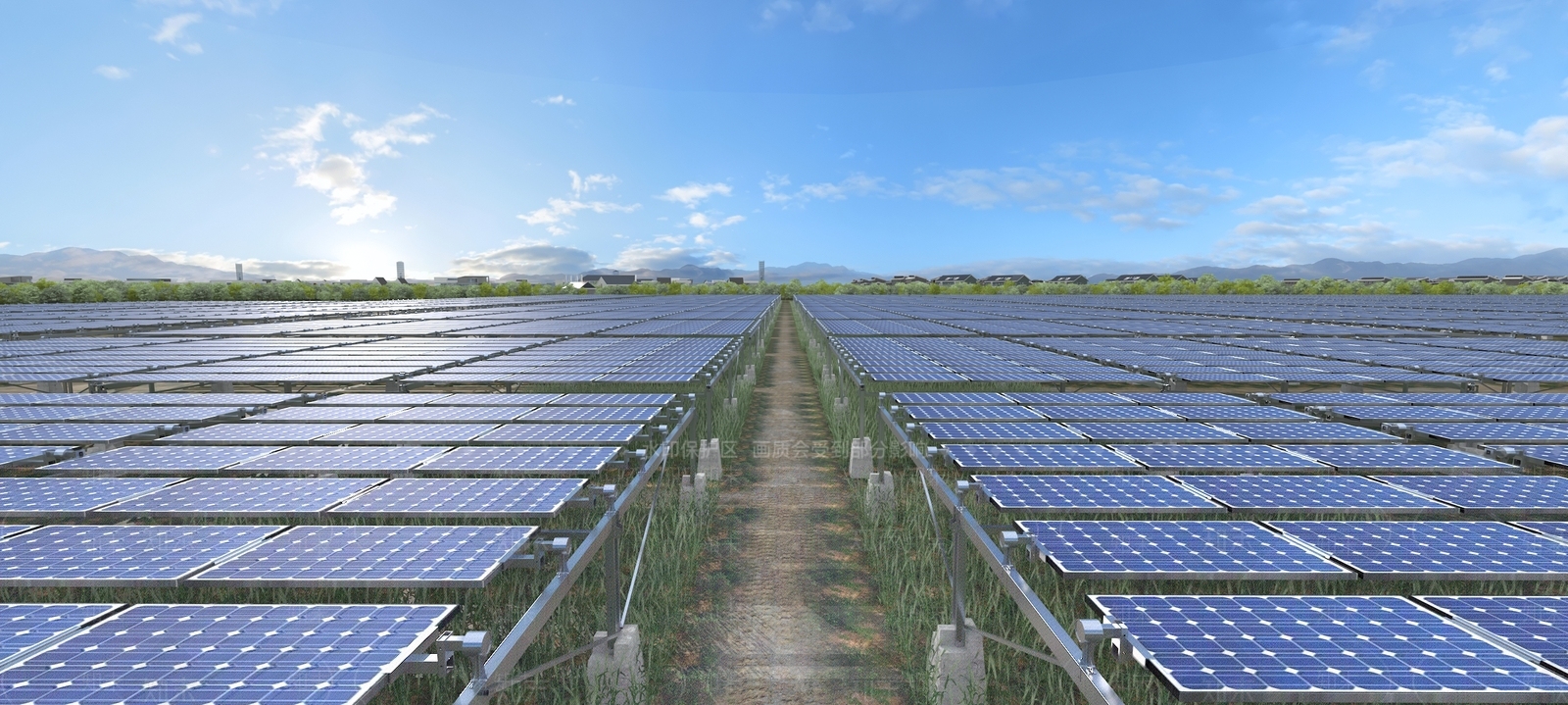 现代太阳能光伏板3D模型下载【ID:973507500】