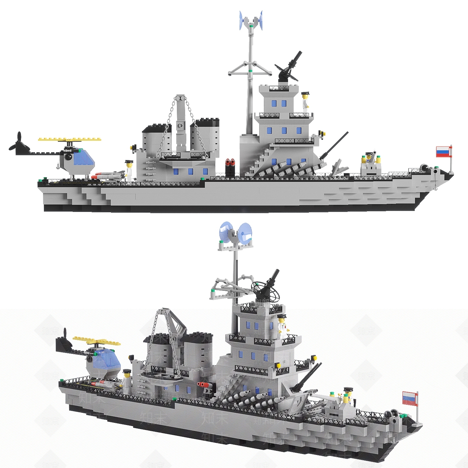 现代乐高舰船模型3D模型下载【ID:573508593】