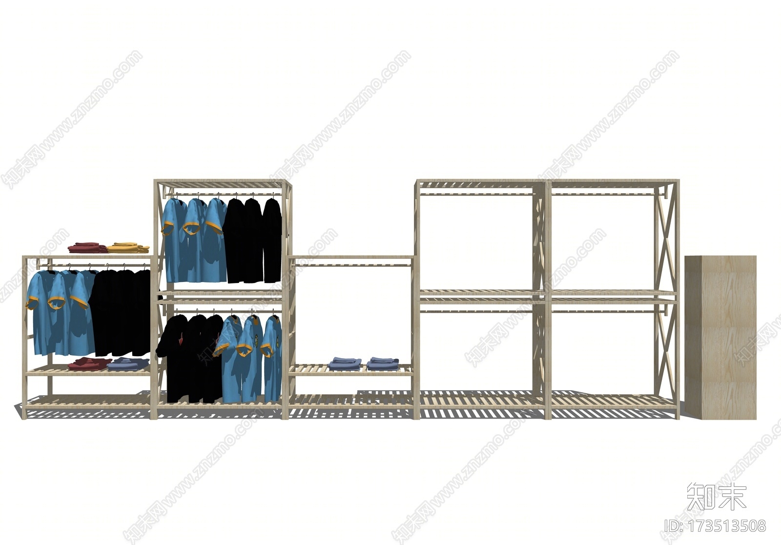 现代风格衣架SU模型下载【ID:173513508】
