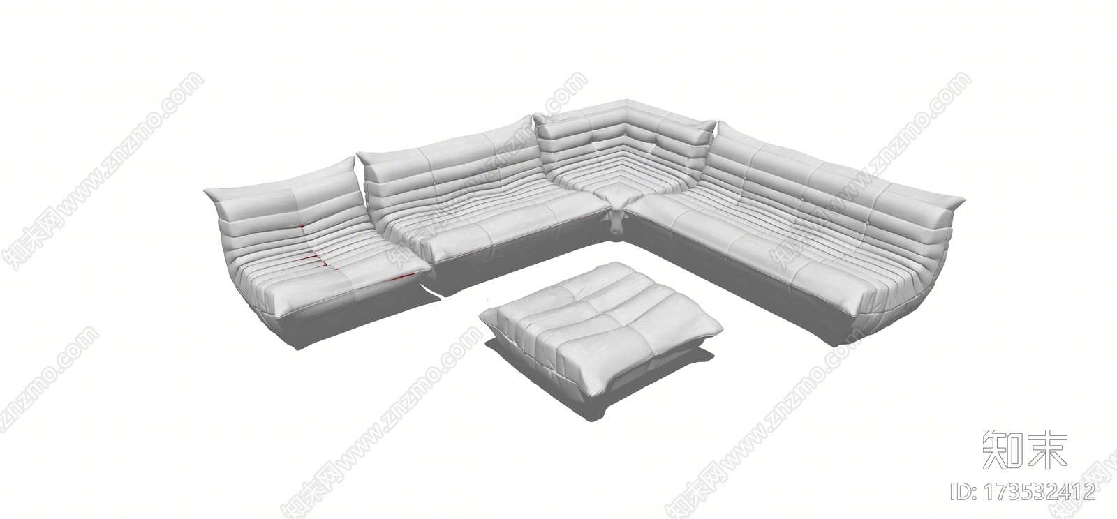 现代风格异形沙发SU模型下载【ID:173532412】