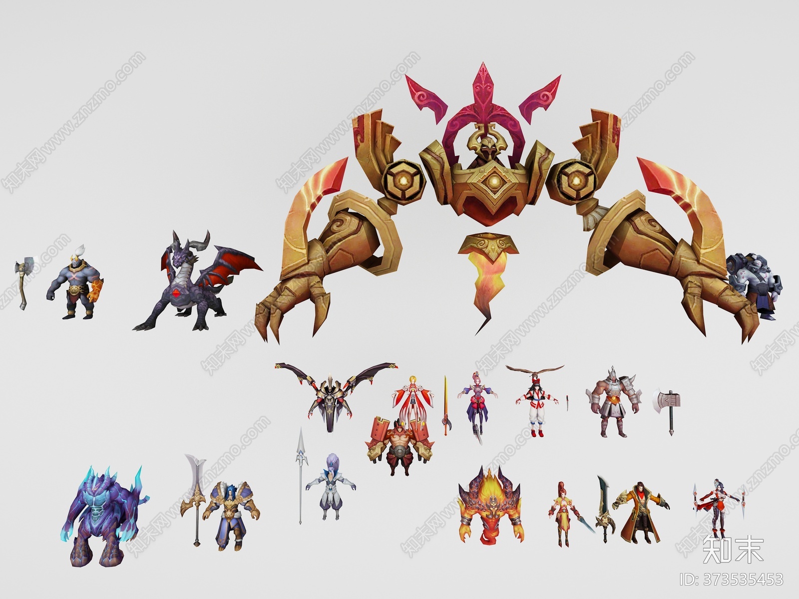 现代游戏角色CG模型下载【ID:373535453】