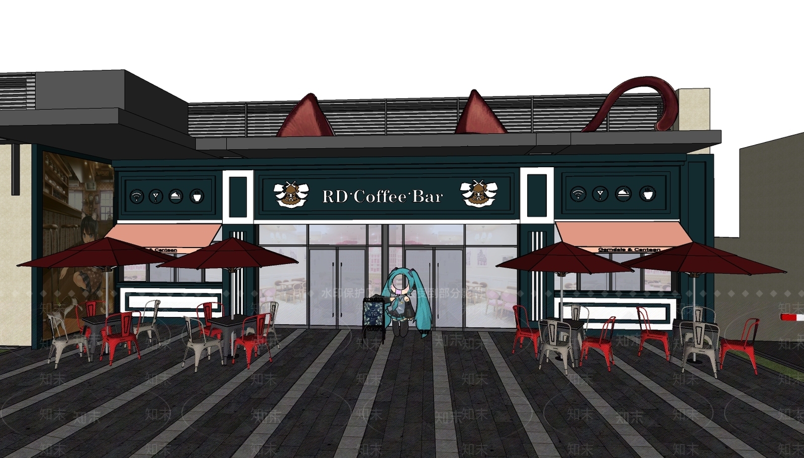现代风格娱乐空间SU模型下载【ID:573536414】
