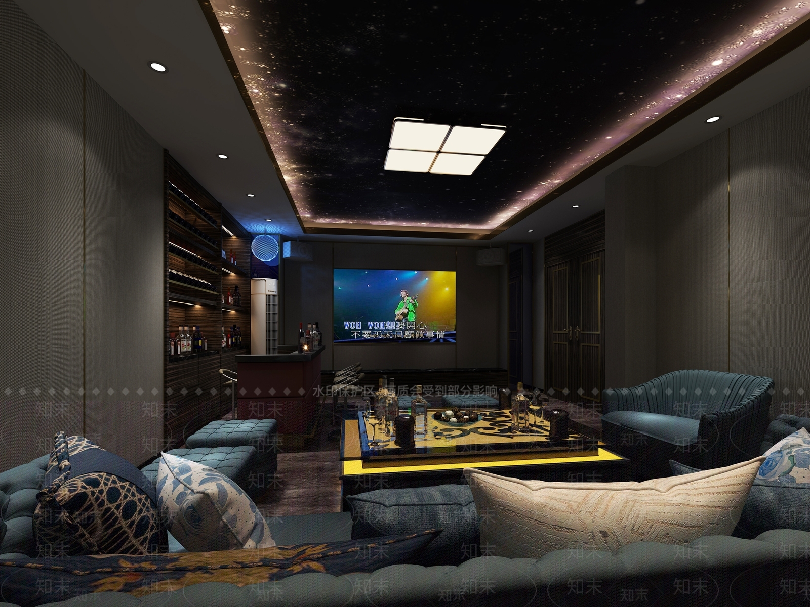 现代家居影音室3D模型下载【ID:873537987】