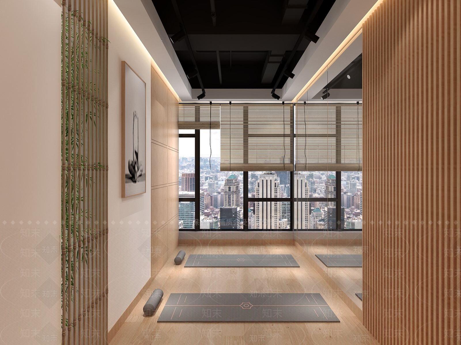 现代瑜伽室3D模型下载【ID:373551749】