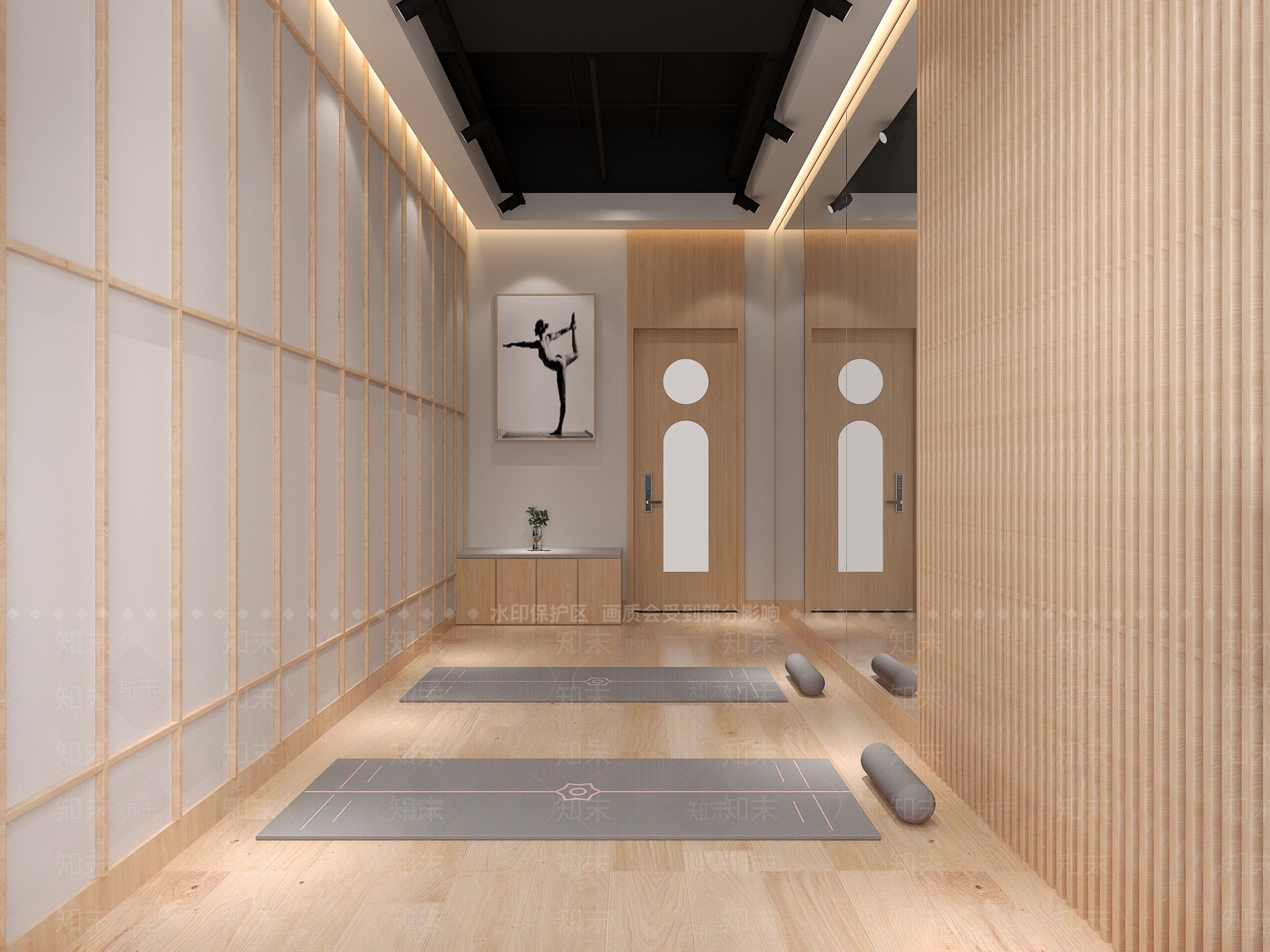 现代瑜伽室3D模型下载【ID:373551749】