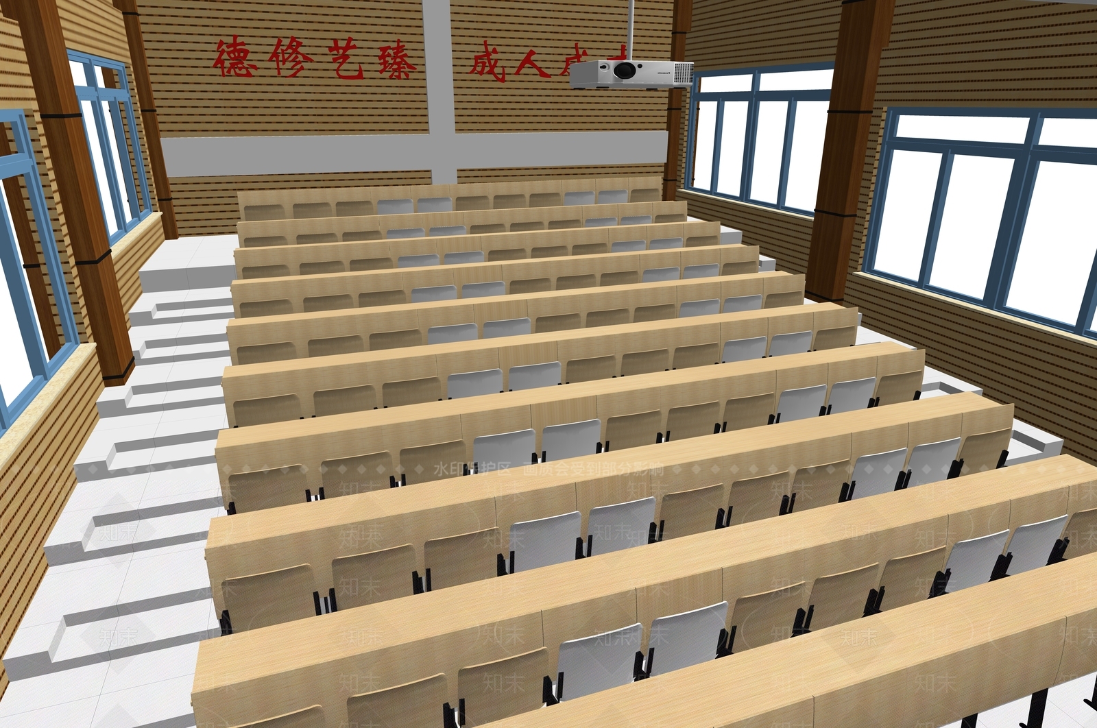 现代风格报告厅SU模型下载【ID:873561260】