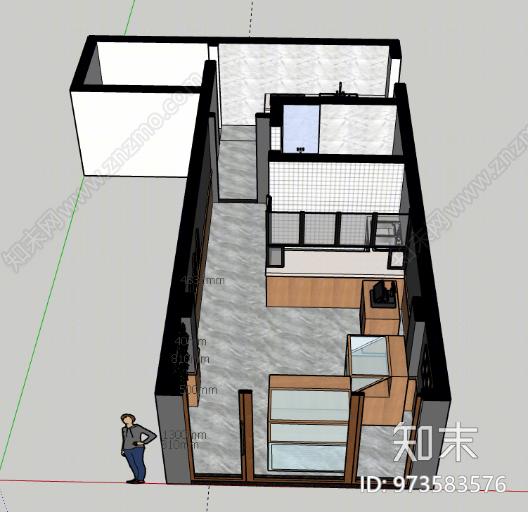 现代风格快餐店SU模型下载【ID:973583576】